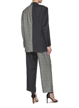 Back View - Click To Enlarge - HAVRE STUDIO - Oversize Blazer and High Rise Pants Bicolour Suit Set