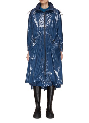 Main View - Click To Enlarge - AUTOPILOT - High Neck Drawcord Detail Front Zip Trench Coat