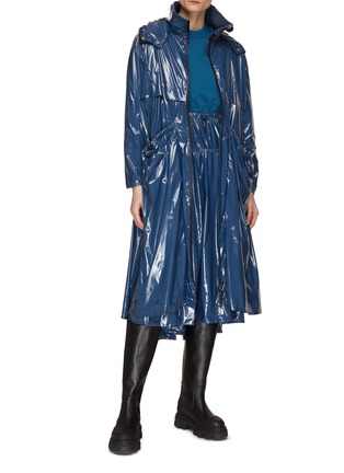 Figure View - Click To Enlarge - AUTOPILOT - High Neck Drawcord Detail Front Zip Trench Coat