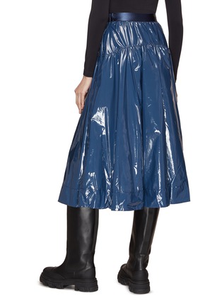 Back View - Click To Enlarge - AUTOPILOT - Pleated Detail High Waist Midi Skirt
