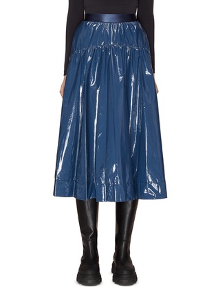 Main View - Click To Enlarge - AUTOPILOT - Pleated Detail High Waist Midi Skirt