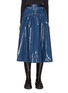 Main View - Click To Enlarge - AUTOPILOT - Pleated Detail High Waist Midi Skirt