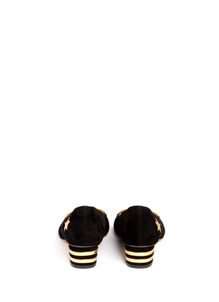 Back View - Click To Enlarge - CHARLOTTE OLYMPIA - Mascot tiger suede pumps
