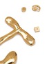 Detail View - Click To Enlarge - JACQUEMUS - ‘Les Creoles J Ouro’ Gold Toned Metal Mismatching Earrings