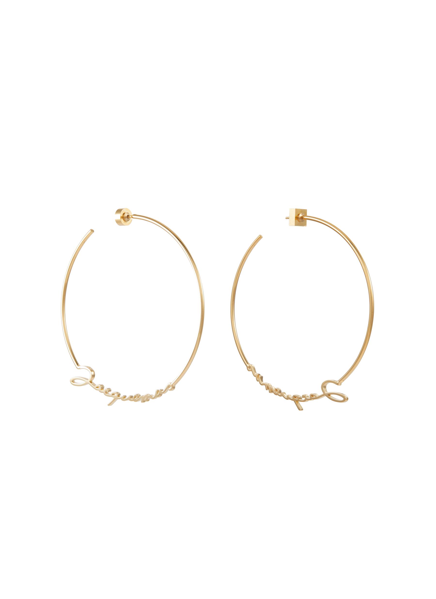 JACQUEMUS 'Les Créoles Jacquemus' Gold Plated Brass Hoop Earrings