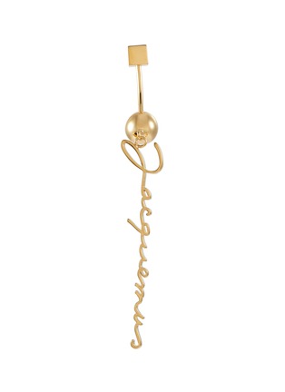 Main View - Click To Enlarge - JACQUEMUS - ‘Le Piercing Signature’ Gold Plated Brass Earring