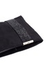 Detail View - Click To Enlarge - JIMMY CHOO - 'Chandra' crystal band shimmer suede clutch