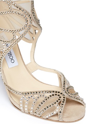 Detail View - Click To Enlarge - JIMMY CHOO - 'Kole' crystal mesh sandals