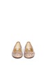 Figure View - Click To Enlarge - JIMMY CHOO - 'Weber' crystal stud suede ballerina flats