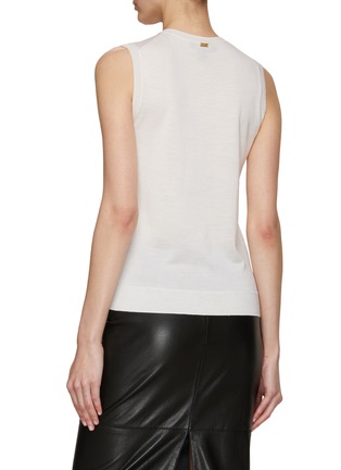 Back View - Click To Enlarge - ST. JOHN - Round Neck Sleeveless Knit Top