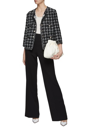 Figure View - Click To Enlarge - ST. JOHN - Houndstooth Jacquard Tweed Jacket