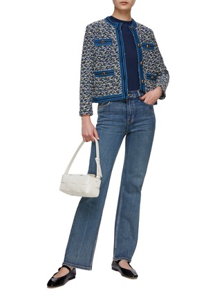 Figure View - Click To Enlarge - ST. JOHN - Stretch Ribbed Knit Crewneck Top