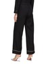 Back View - Click To Enlarge - ST. JOHN - Cursive Icon Stretch Silk Jacquard Pyjama Pants
