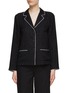 ST. JOHN Cursive Icon Stretch Silk Jacquard Top
