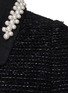  - ST. JOHN - Pearl Embellished Trim Cropped Tweed Jacket