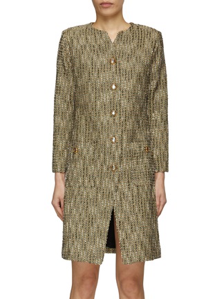 Main View - Click To Enlarge - ST. JOHN - Sparkle Tweed Button Up Coat