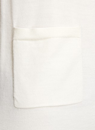  - ST. JOHN - Crewneck Button Front Cotton Knit Cardigan
