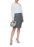 Figure View - Click To Enlarge - ST. JOHN - Asymmetric Bow Detailing Silk Blouse