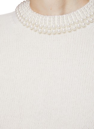  - ST. JOHN - Pearl Trim Collar Knit Sweatshirt