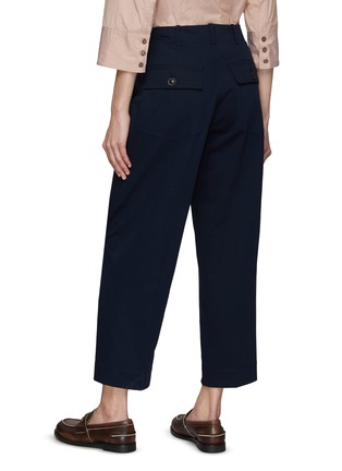 Back View - Click To Enlarge - ST. JOHN - High Rise Wide Leg Cotton Twill Pants