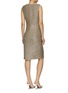 Back View - Click To Enlarge - ST. JOHN - Sequined Tweed Round Neck Sleeveless Shift Dress