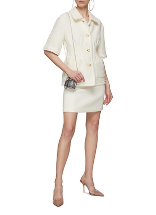 Figure View - Click To Enlarge - ST. JOHN - High Waist Tweed Mini Skirt