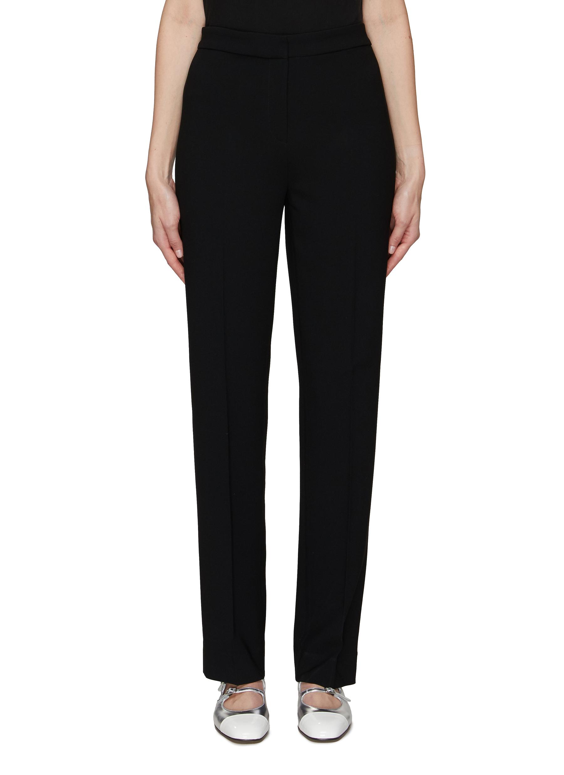 'Diana' Flat Front Pressed Crease Straight Leg Pants