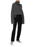 Figure View - Click To Enlarge - ST. JOHN - ‘Diana’ Flat Front Pressed Crease Straight Leg Pants