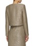 Back View - Click To Enlarge - ST. JOHN - Sequined Tweed Round Neck Long Sleeve Jacket