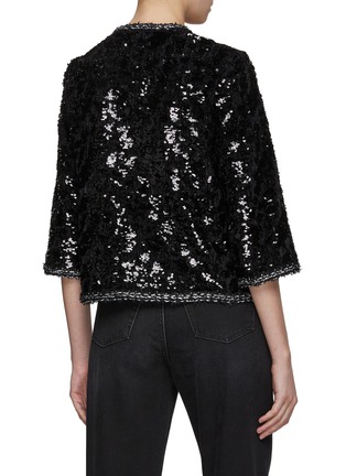 Back View - Click To Enlarge - ST. JOHN - Sequin Embellished Tweed Jacket