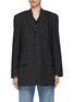 Main View - Click To Enlarge - HAVRE STUDIO - Buttoned Back Oversized Single Breasted Blazer