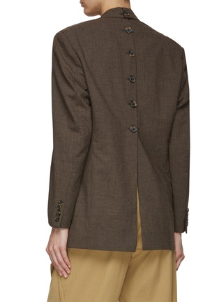 Back View - Click To Enlarge - HAVRE STUDIO - Buttoned Back Oversized Double Breasted Blazer