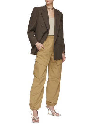 Figure View - Click To Enlarge - HAVRE STUDIO - Buttoned Back Oversized Double Breasted Blazer