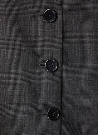  - HAVRE STUDIO - Oversize Button Embellished Single Breasted Notch Lapel Glen Check Blazer