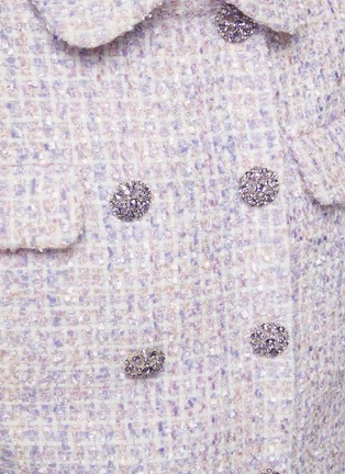  - SELF-PORTRAIT - Stone Embellished Boucle Double Breasted Cropped Jacket