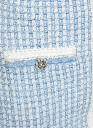  - SELF-PORTRAIT - Crystal Embellished Lurex Knit Mini Skirt