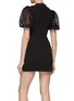 Back View - Click To Enlarge - SELF-PORTRAIT - Puff Sleeve Lace Mini Dress