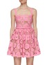 Main View - Click To Enlarge - SELF-PORTRAIT - 3D Lace Sleeveless Mini Dress