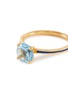 Detail View - Click To Enlarge - EYE M - 18k Gold Plated Sterling Silver Blue Topaz Enamel Slim Band Ring