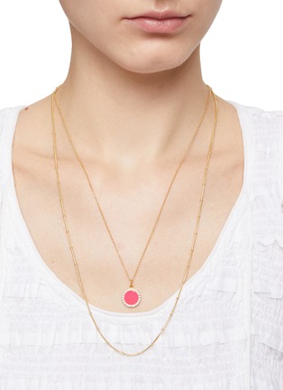 Figure View - Click To Enlarge - EYE M - 18k Gold Plated Sterling Silver Ball Chain Necklace − 60cm