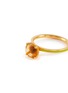 Detail View - Click To Enlarge - EYE M - 18k Gold Plated Sterling Silver Citrine Enamel Slim Band Ring