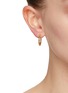 Front View - Click To Enlarge - EYE M - ‘Hula Hoop’ 18k Gold Plated Sterling Silver enamel Drop Earrings