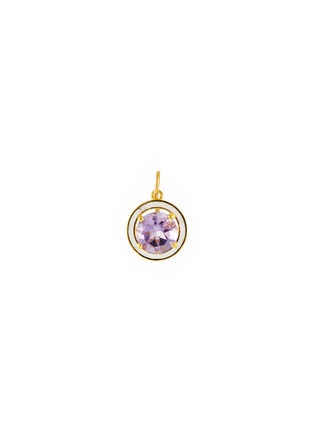 Main View - Click To Enlarge - EYE M - 18k Gold Plated Sterling Silver Amethyst Enamel Pendant