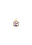Main View - Click To Enlarge - EYE M - 18k Gold Plated Sterling Silver Amethyst Enamel Pendant