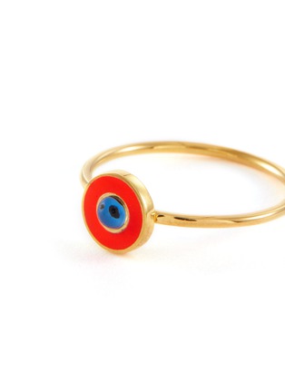 Detail View - Click To Enlarge - EYE M - ‘Eye’ 18k Gold Plated Sterling Silver Enamel Ring