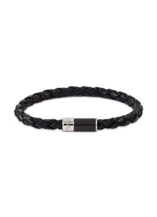 Main View - Click To Enlarge - TATEOSSIAN - ‘Carbon Pop’ Braided Leather Cord Bracelet