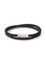Main View - Click To Enlarge - TATEOSSIAN - ‘Pop Rigato’ Double Row Braided Leather Cord Bracelet