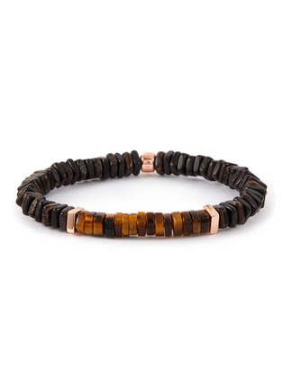 Main View - Click To Enlarge - TATEOSSIAN - ‘Legno’ Tiger Eye Ebony Palm Wood Bracelet