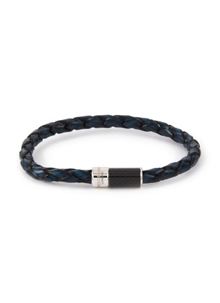 Main View - Click To Enlarge - TATEOSSIAN - ‘Carbon Pop’ Braided Leather  Cord Bracelet