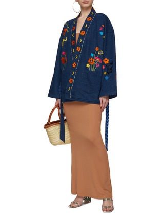 ‘Bon Voyage’ Belted Cotton Kimono